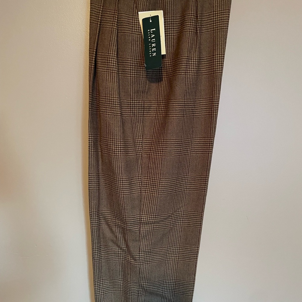 NWT ✨Ralph Lauren Oxfordshire Brown Plaid Pants✨ - Picture 3 of 6